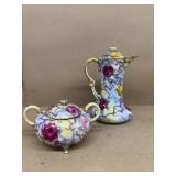 Chocolate pot and sugar dish