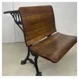 School desk with cast-iron base