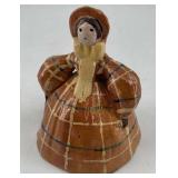 Overbeck Studio:  Figurine, unique brown, blue pla