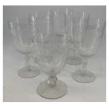 Set of six goblets, Noritake, Christiana platinum