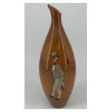 Fra Mae Art Pottery, hand painted, vase, incised o