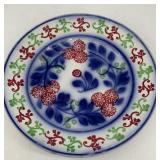 English spongeware, floral design, late 19th/early
