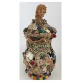 Folk Art memory jar, titled, Remember Me, in the f