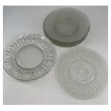 8-Clear Glass Plates, 8 inches wide.