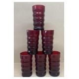 (6) Royal Ruby tumblers