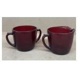 Ruby Red cream and sugar