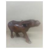 Wooden carved bull