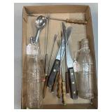 Kitchen, knives, fondue, sticks, etc.