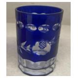 Blue Etched glass