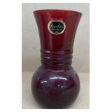 Ruby Red "Anchor glass" vase