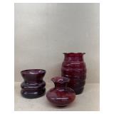 Royal ruby vases