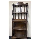 Two piece shelving unit