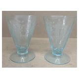 Depression Glass Ice Blue Goblets