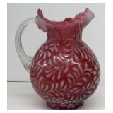 Cranberry Opalescent Pitcher