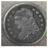1833 US 5C Liberty Cap Half-Dime