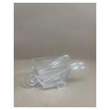 Glass wheel barrel candy container