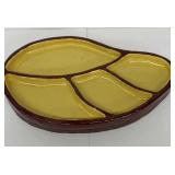 MCM pottery divided dish