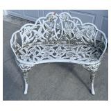 Cast iron patio bench
