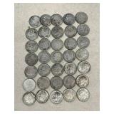 (35) silver Roosevelt dimes