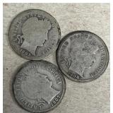 (2) barber silver dimes