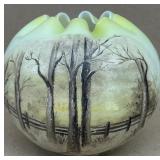 Rosebowl hand painted vase