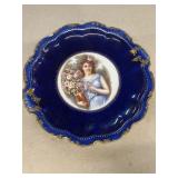 Empire China cobalt blue plate