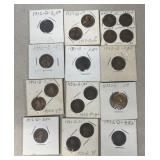 Wheat pennies 1912,1933,1932,1951