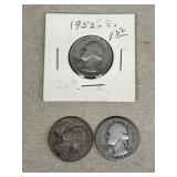 (3) silver quarters