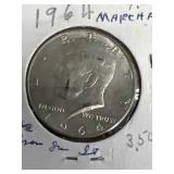1964 Silver Kennedy half dollar