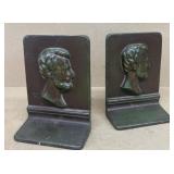 Abraham Lincoln cast iron bookends