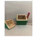 Wooden handmade house trinket box