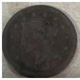 1852 large cent coin