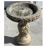 Concrete bird bath