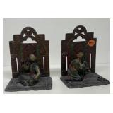 Snake charmer bookends