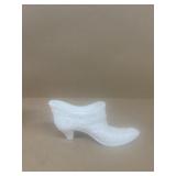 Milk glass shoe