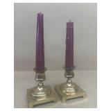 Brass candlestick holders
