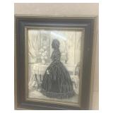 Silhouette of Victorian lady