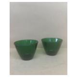 Dark green bowls