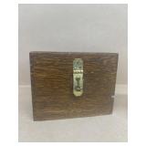 Wooden hinge box
