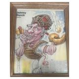 Johnny Bench Cincinnati Reds cartoon