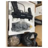 TIPPMANN paintball gun with CO2 tank mask with