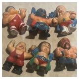 "Rare" 1986 soma rubber Wrestling figures 2"