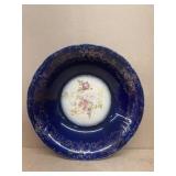 Antique hand painted bowl does have crack