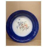Daisy hand painted blue ball