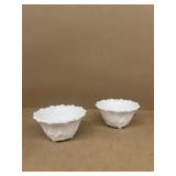Milk glass candle holders