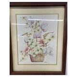 Casey flower print framed