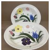 Blue Ridge hand, painted vegetable bowls