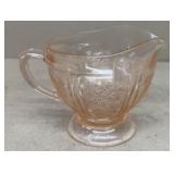 Pink depression, glass creamer