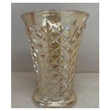 Amber glass vase
