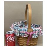 1993 longaberger basket with protector and liner